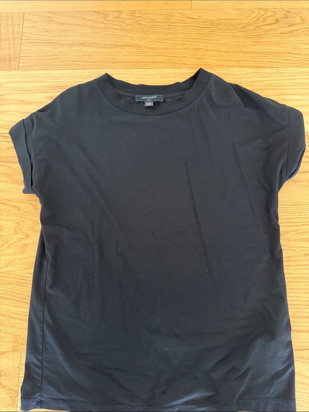 All Saints Black Short Sleeve Crew Tee